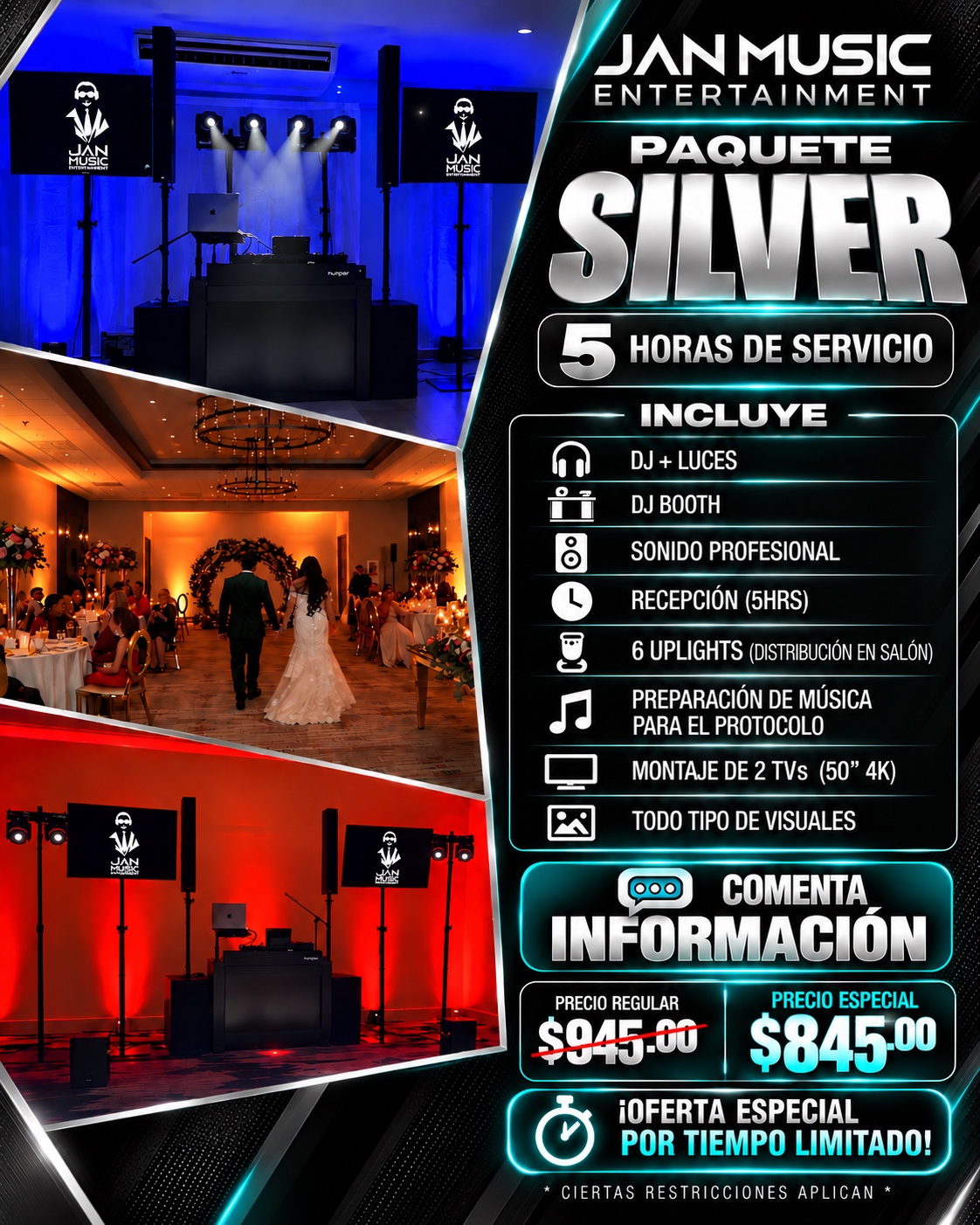 Paquete Silver Jan Music Entertainment
